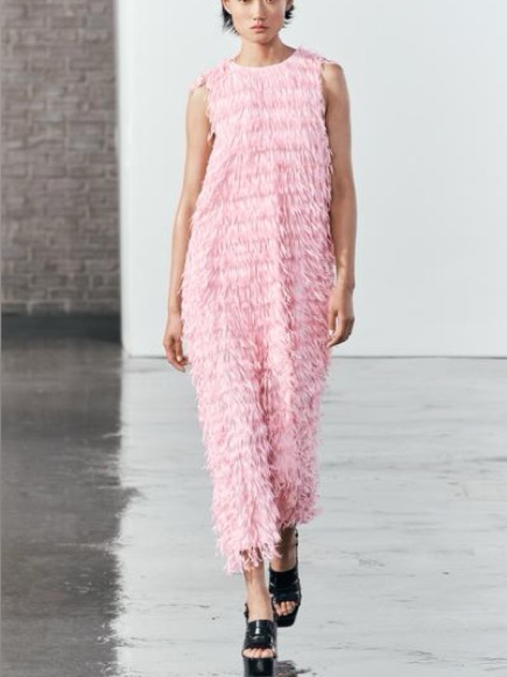 Zara Fringe Midi Dress